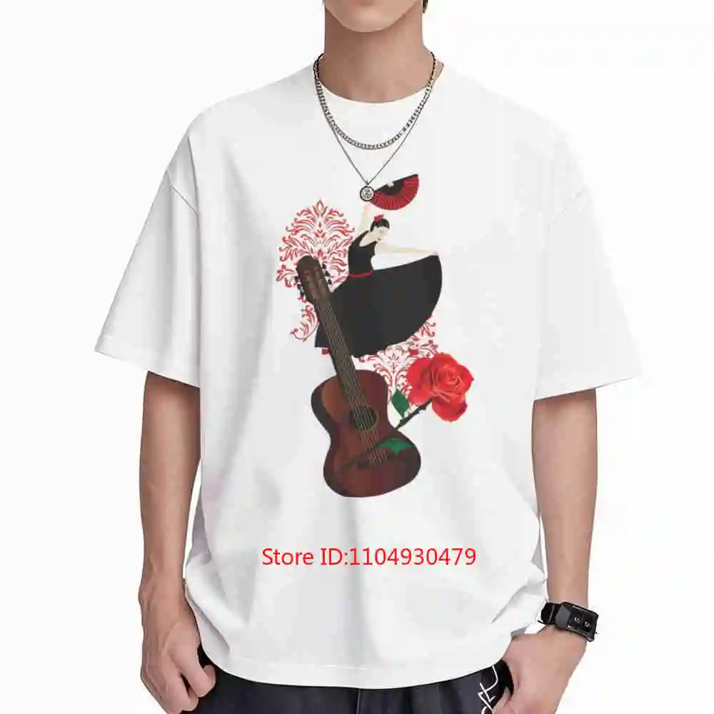 Flamenco Dancer Short Sleeve Tee 100% Cotton T-Shirt