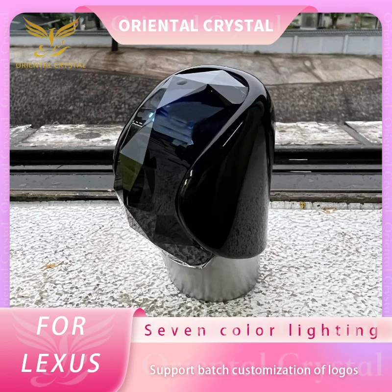 Crystal Gear Shift Knob Suitable for Lexus 15-17 ES 15-20 NX 15-22 RX 15-21 IS 16-17 GS RC Crystal Shift Rotating Gear, Carbon F