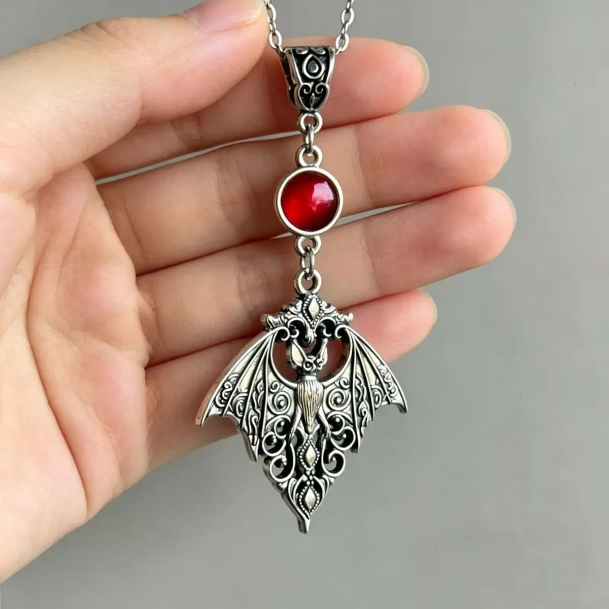 5Pcs 40*36mm Gothic Vampire Bat Charm Retro Bat Halloween Pendant Designer Charms For Making DIY Accessories