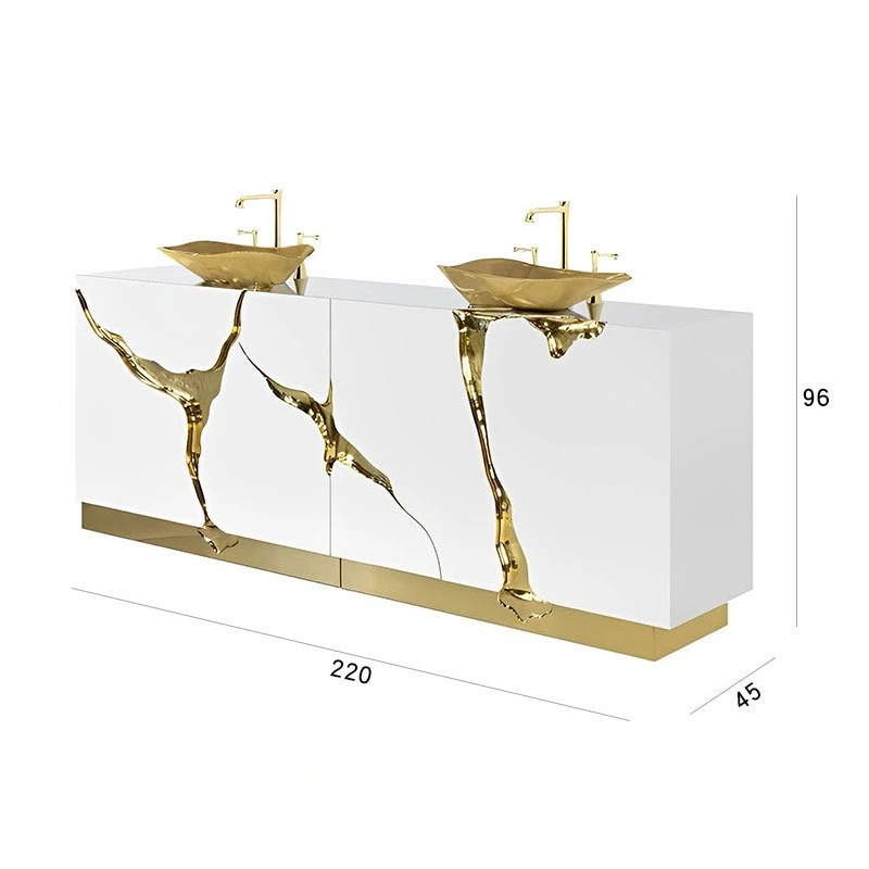 Portugal light luxury hotel luxury house washbasin, dressing integrated vertical cabinet washbasin