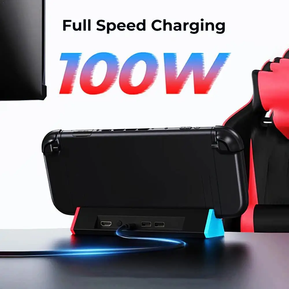 

For Nintendo 2 TV Dock HDMI C-port USB Adapter TV Docking Station Charging Dock