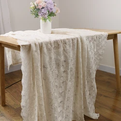Lace Embroide Tablecloth,The White Embroidered Table Cover,Decorative Table Cloth Cover , for Coffee Table Desks