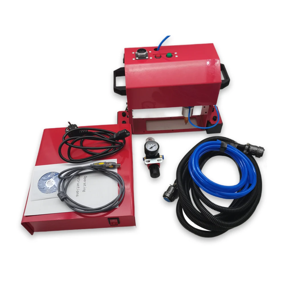 220V/110V Portable Metal Pneumatic Dot Peen Marking Machine For VIN Code(140*40mm) Frame Marking Machine Chassis Nmber