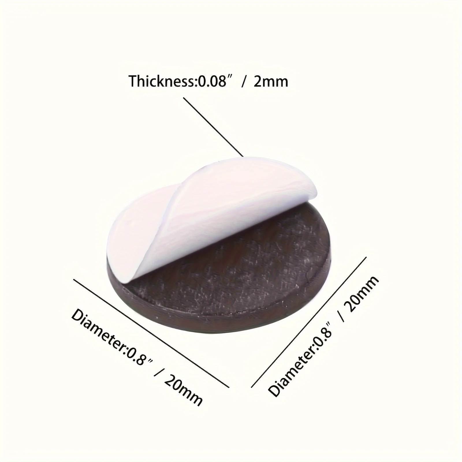 2cm Round Magnets Dots with Adhesive Backing for Crafts - Flexible Self Adhesive Magnetic Tape - Flexible Magnet Sheet