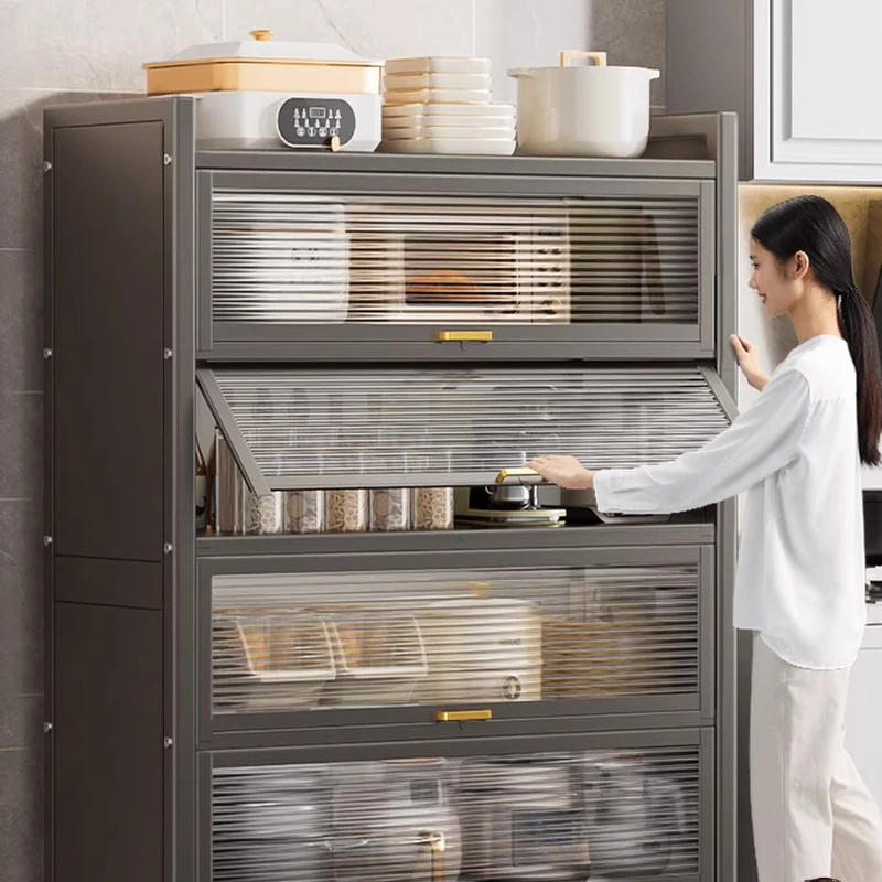 

Floor-to-ceiling Multi-layer Household Bowl Butterfly Storage Cabinet Multi-functional Side Cabinet