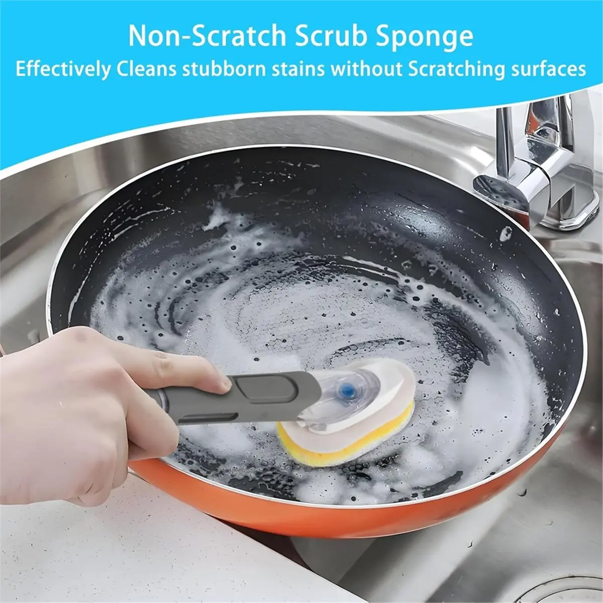 12 Packs Dish Wand Sponge Refills for - Replacement Heads, Dish Scrubber Brush,Sponge Replacement Heads