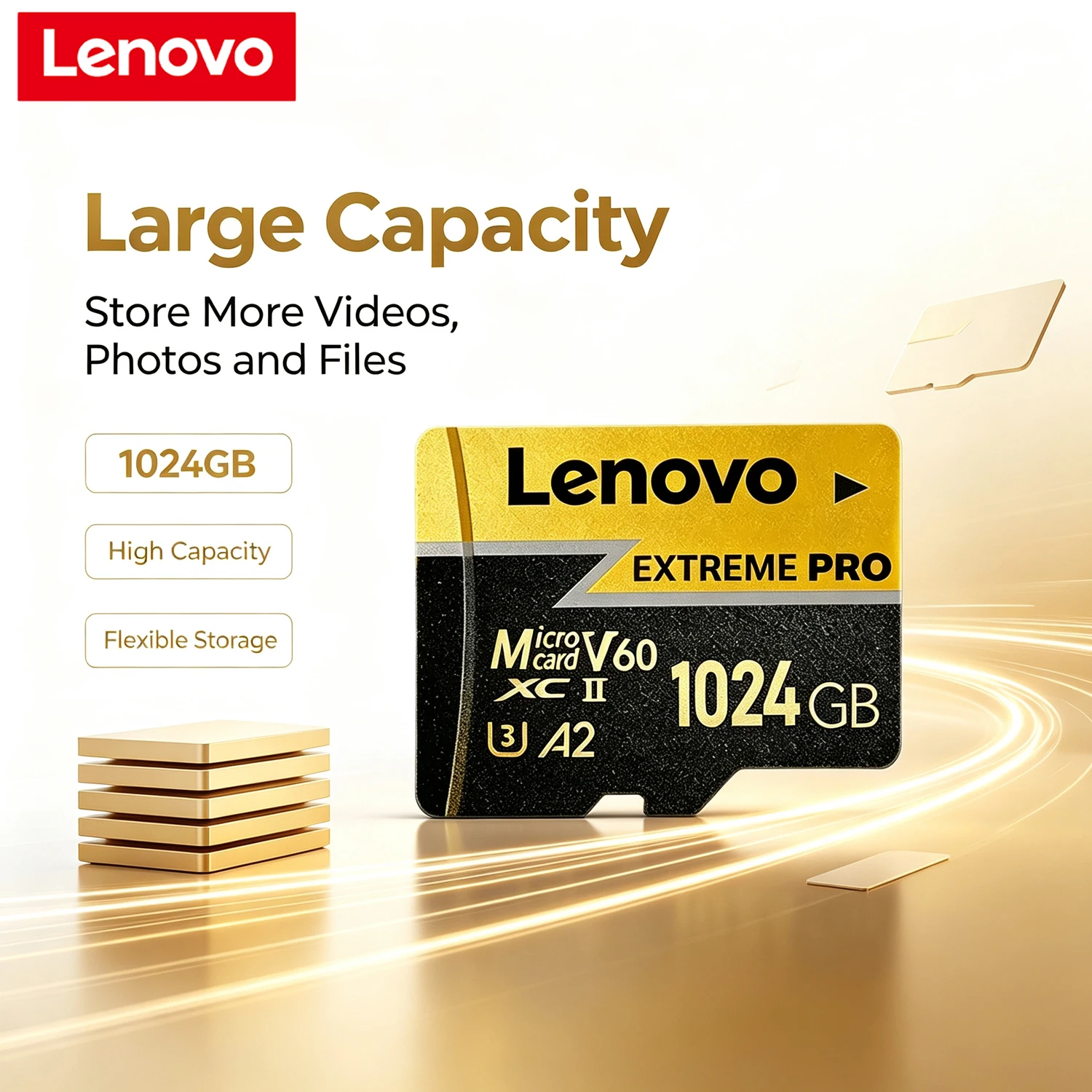 Original Lenovo SD Memory Card 1TB 512GB 256GB 128GB 64GB A2 U3 V60 Micro SD Card High Speed TF Flash Card For Phone Camera PC