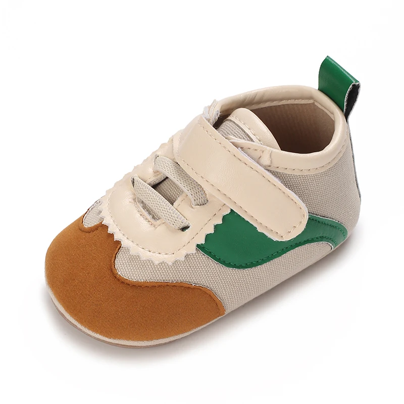 Sepatu bayi mode retro sepatu kulit anak laki-laki perempuan balita multiwarna sol karet antiselip sepatu pertama berjalan sepatu sandal bayi baru lahir