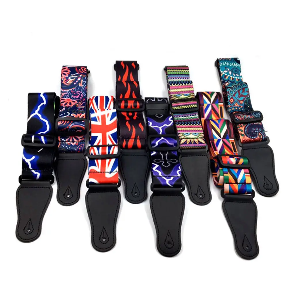 1Pcs Guitar Strap Union Flag Adjustable Shoulder Strap Electric Bass Guitar Sling Unique Design for Standing Play