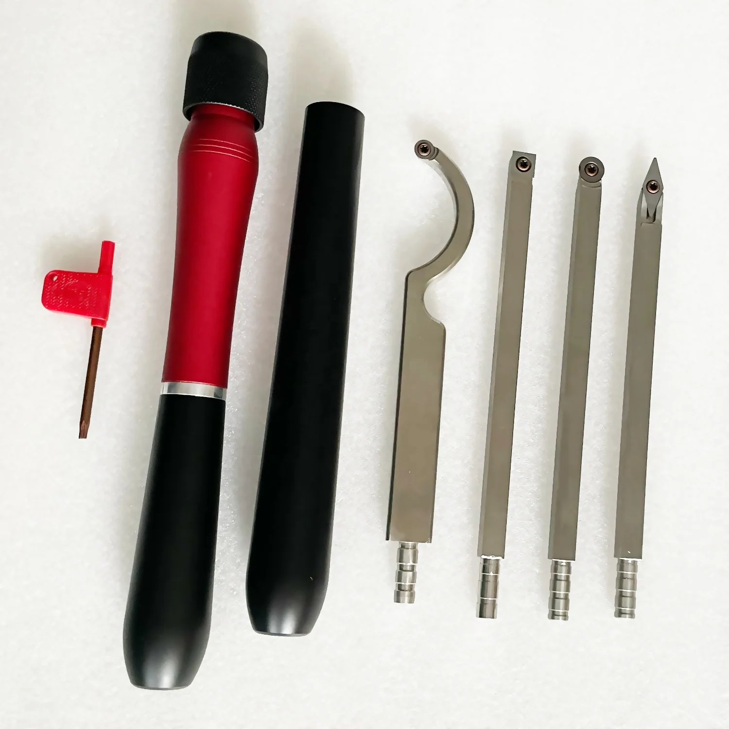 Item#WC60A Premium 6 PCS Collet Woodturning Chisel Tool Set with Carbide Cutters