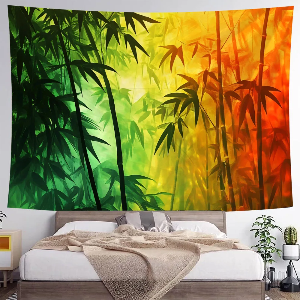 Tapestry Wall Decor Tapestry Clearance Bamboo forest tapestry wall hanging home decoration background poster dormitory bedroom