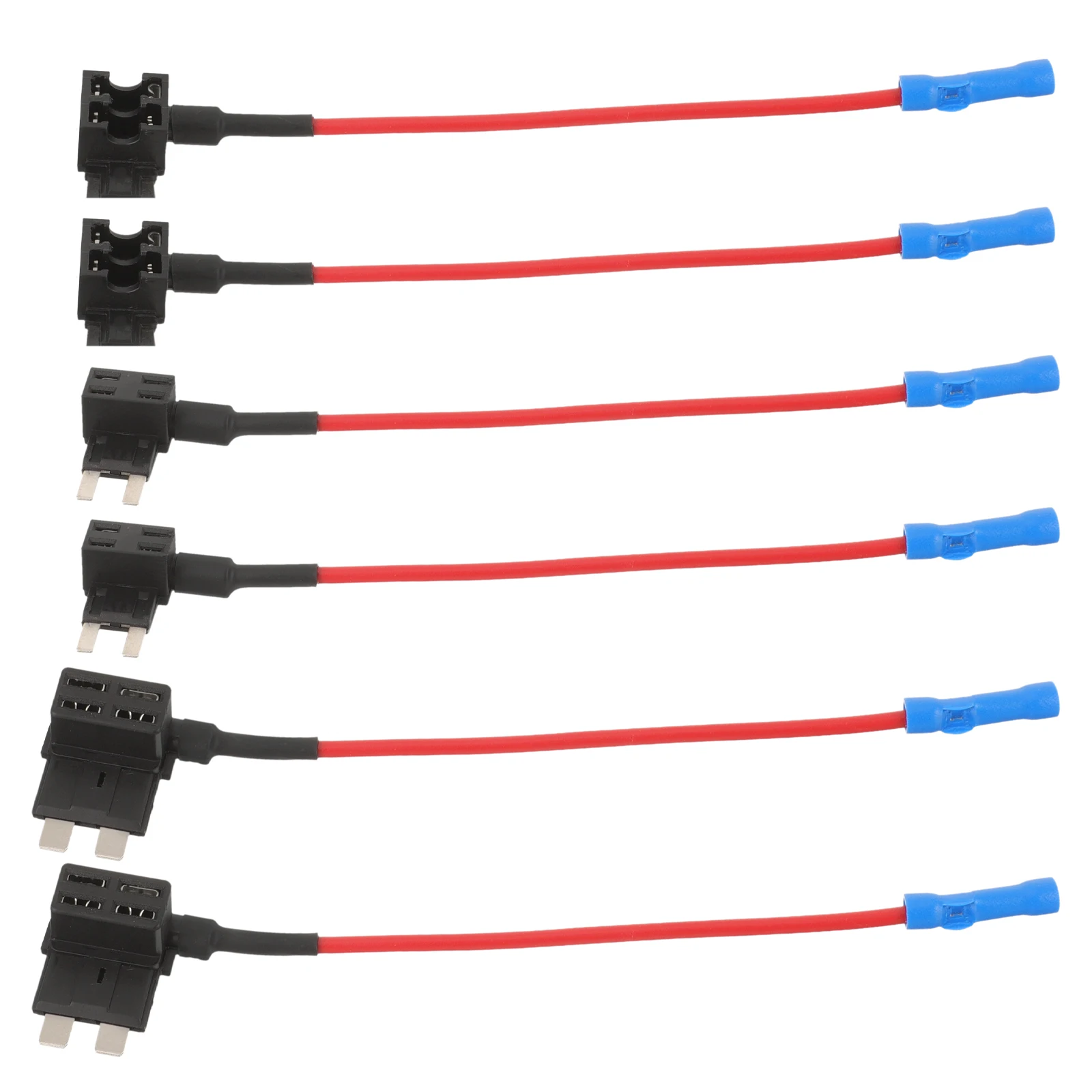

6pcs In Line Assortment Heavy Duty Wire Holder Car Truck Tap Adapter Automotive Replacement Inline Fuse Socket Double Slot Fuse