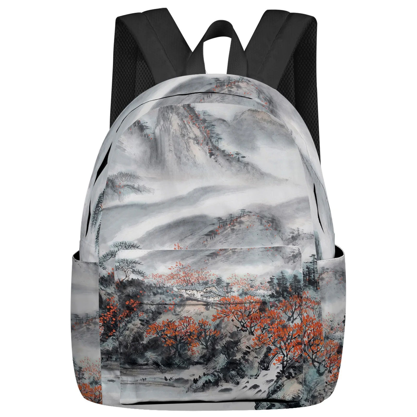 Chinese Stijl Inkt Schilderij Feminina Rugzakken Tieners Student School Tassen Laptop Rugzak Mannen Vrouwen Vrouwen Reizen Mochila