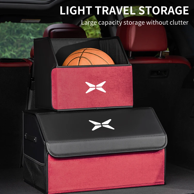 Car Trunk Boot Organiser Storage Folding Large Capacity Storage Box For Xpeng P7 G3 G3i G9 P5 X2 N5 F30 H93 Beta 2019 2021