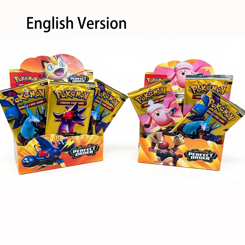 

288Pcs English Pokemon MEGA EVOLUTION Perfect Order Scarlet Violet Prismatic Evolutions Booster Battle Transaction Card