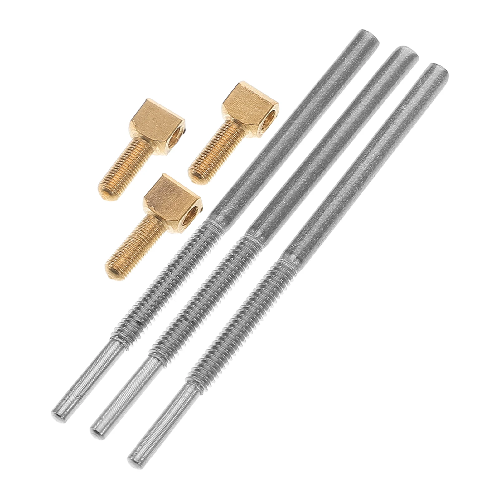 

3 Pcs Piano Bow Screw Rod Musical Instrument Accessories Violin Frog Tool Steel Fittings Parts Repairing