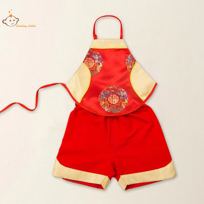 Baby 100 Days Zhuazhou Outfit Dudou Newborn Birthday Photography Tang Suit Newborn One Year Old Baby Zhuazhou Embroidered Top