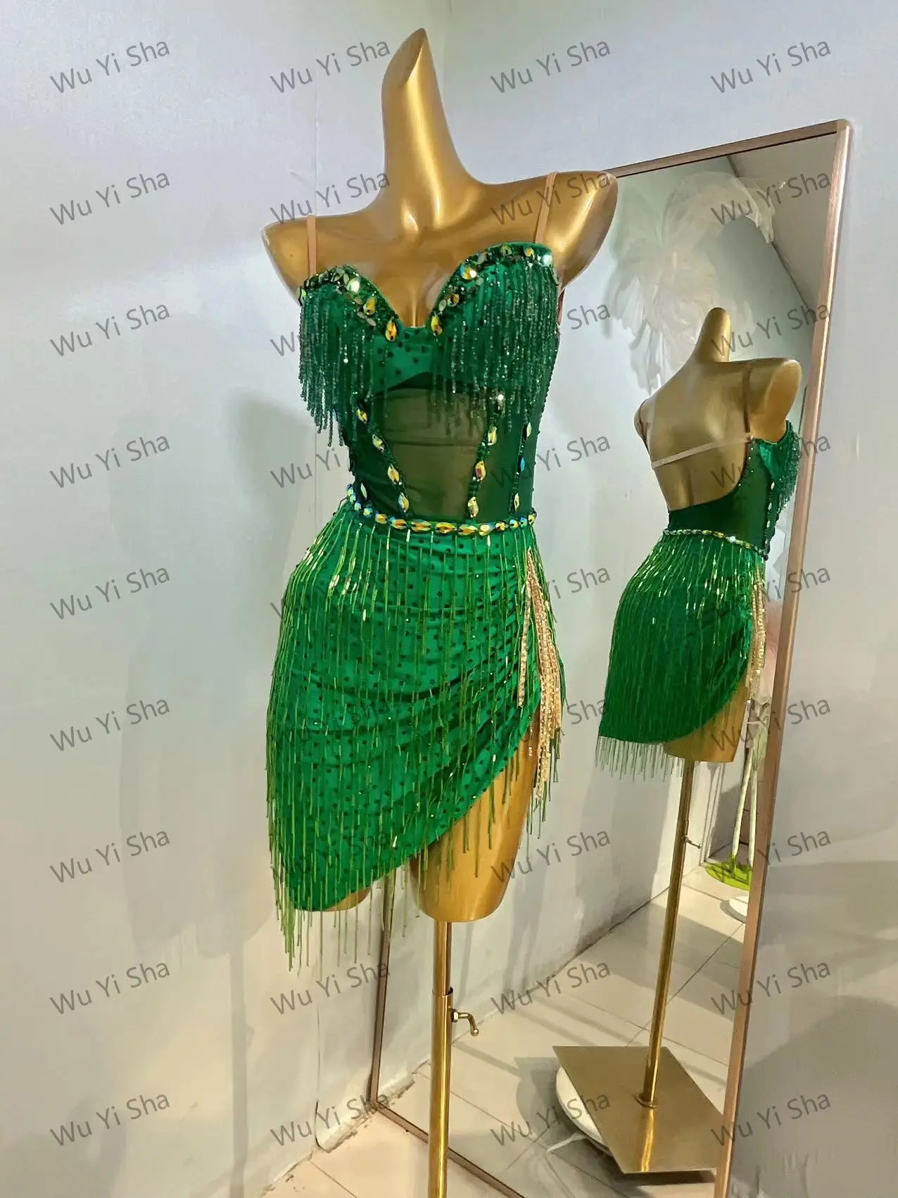 

Latin Dance Competition Dress with Strap