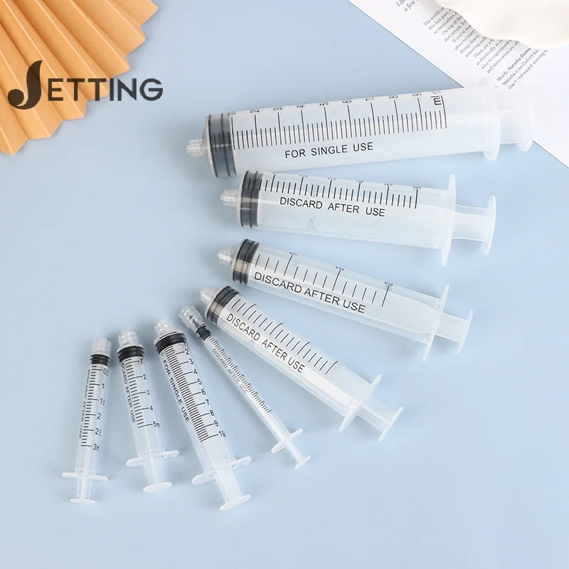 10pcs Luer Lock Syringes 1/2/3/5/10/20/30/5/100ml Plastic Syringe Nutrient Syringe Tools Sampler Measure Tool Parts