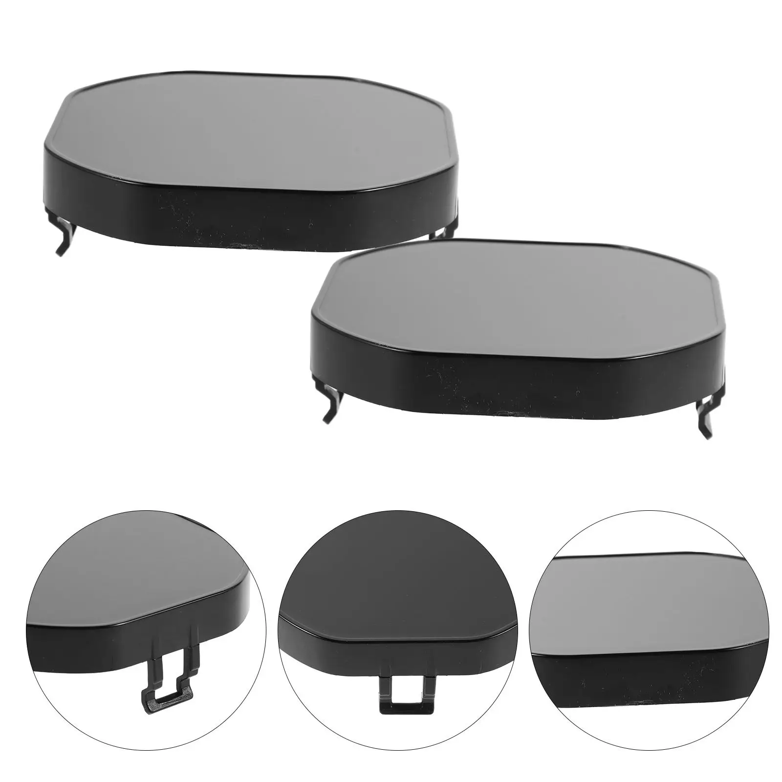 

Комплект из 5 защитных колпаков для автомобильных фар, черные пластиковые квадратные накладки для внедорожных рабочих фонарей, крышки для линз рабочих ламп для грузовиков