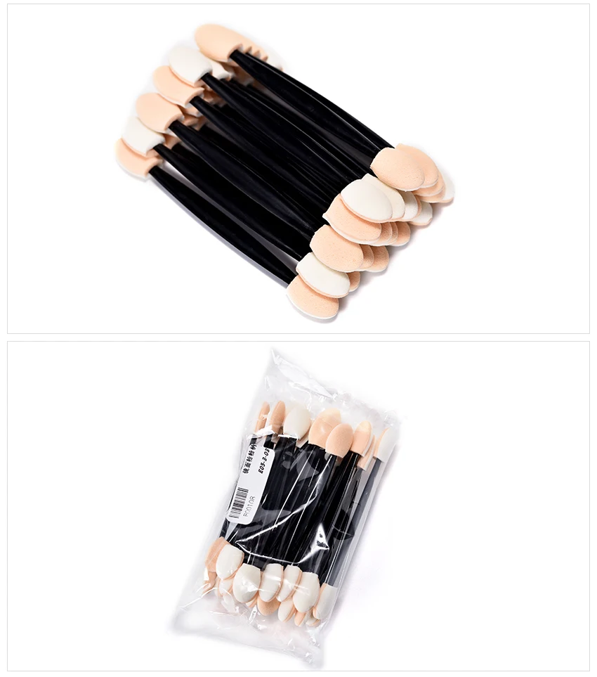 مزدوج 50/100 قطعة متعددة الوظائف فرشاة الأظافر ماكياج مانيكير أداة المحمولة عينيه فرشاة نهاية الإسفنج مسمار الفن فرشاة لمساحيق التجميل #6