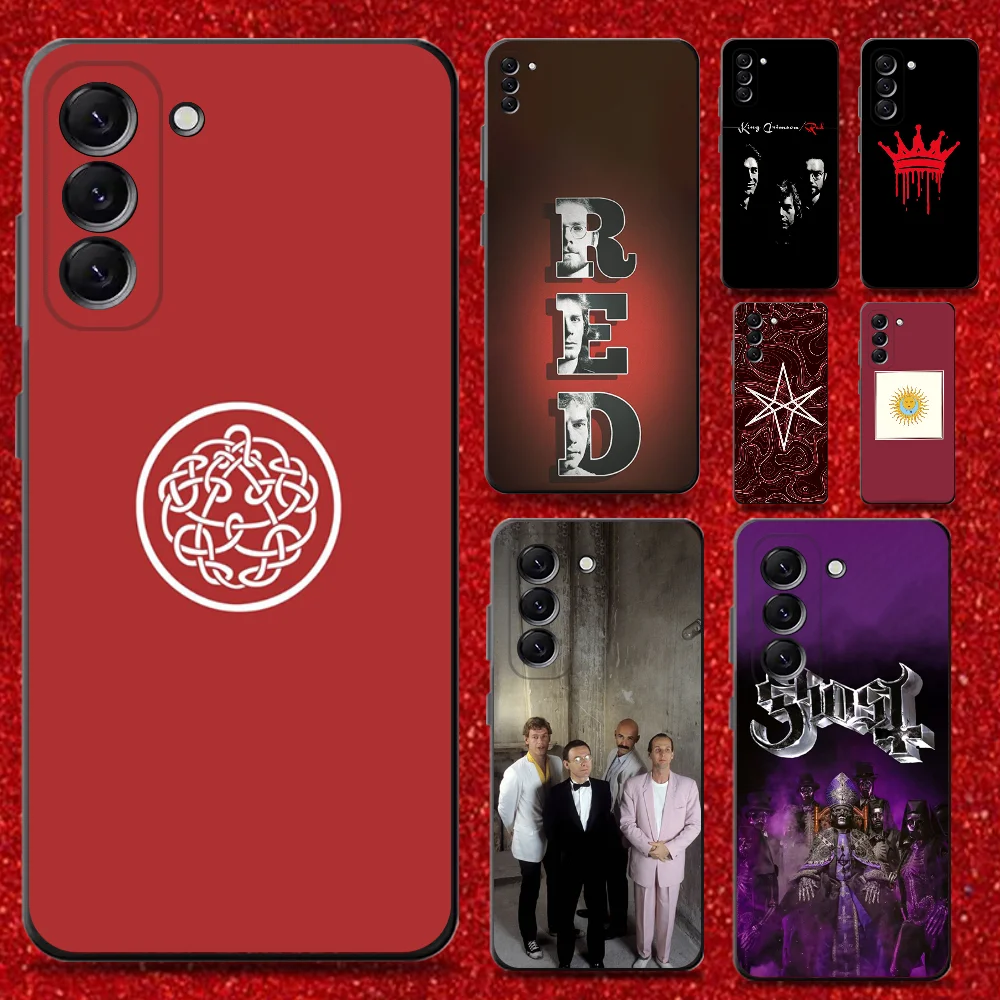 

Red C-Crimson King Band Phone Case For Samsung Galaxy A13,A21s,A22,A31,A32,A52,A53,A71,A80,Soft Black Shell