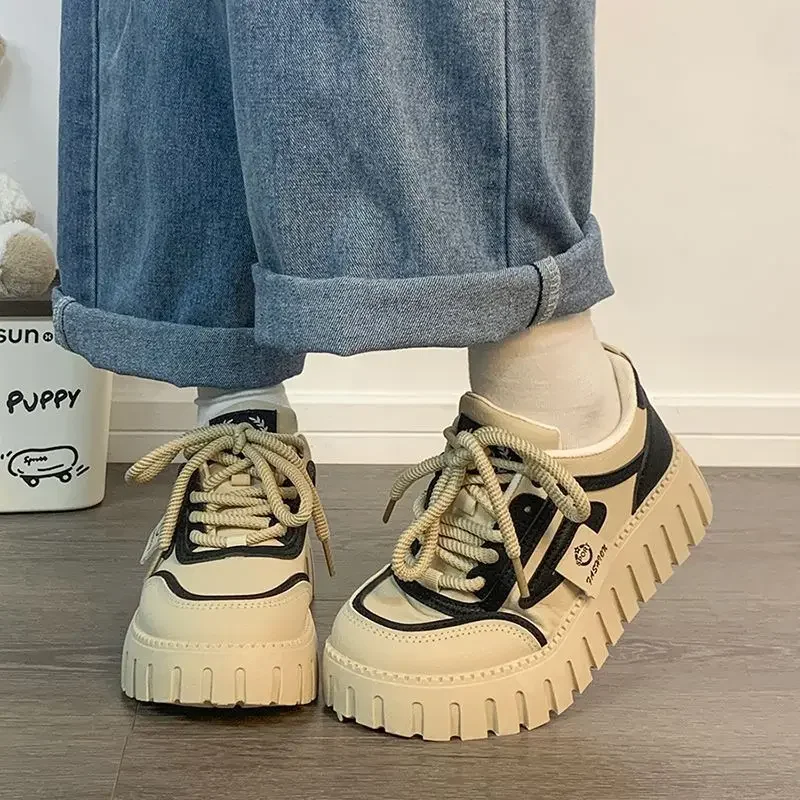 

New In Fashion 2025 Round Toe High on Platform Women's Shoes Deals 39 Daily Routine Designer Luxury Original Y2k Ladies Footwear