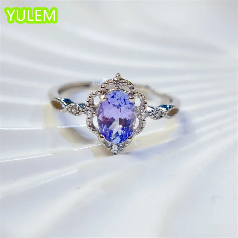 

Натуральный танзанит 5x7 мм овальной огранки для женщин, драгоценный камень на день рождения, романтические классические женские ювелирные изделия, подарки