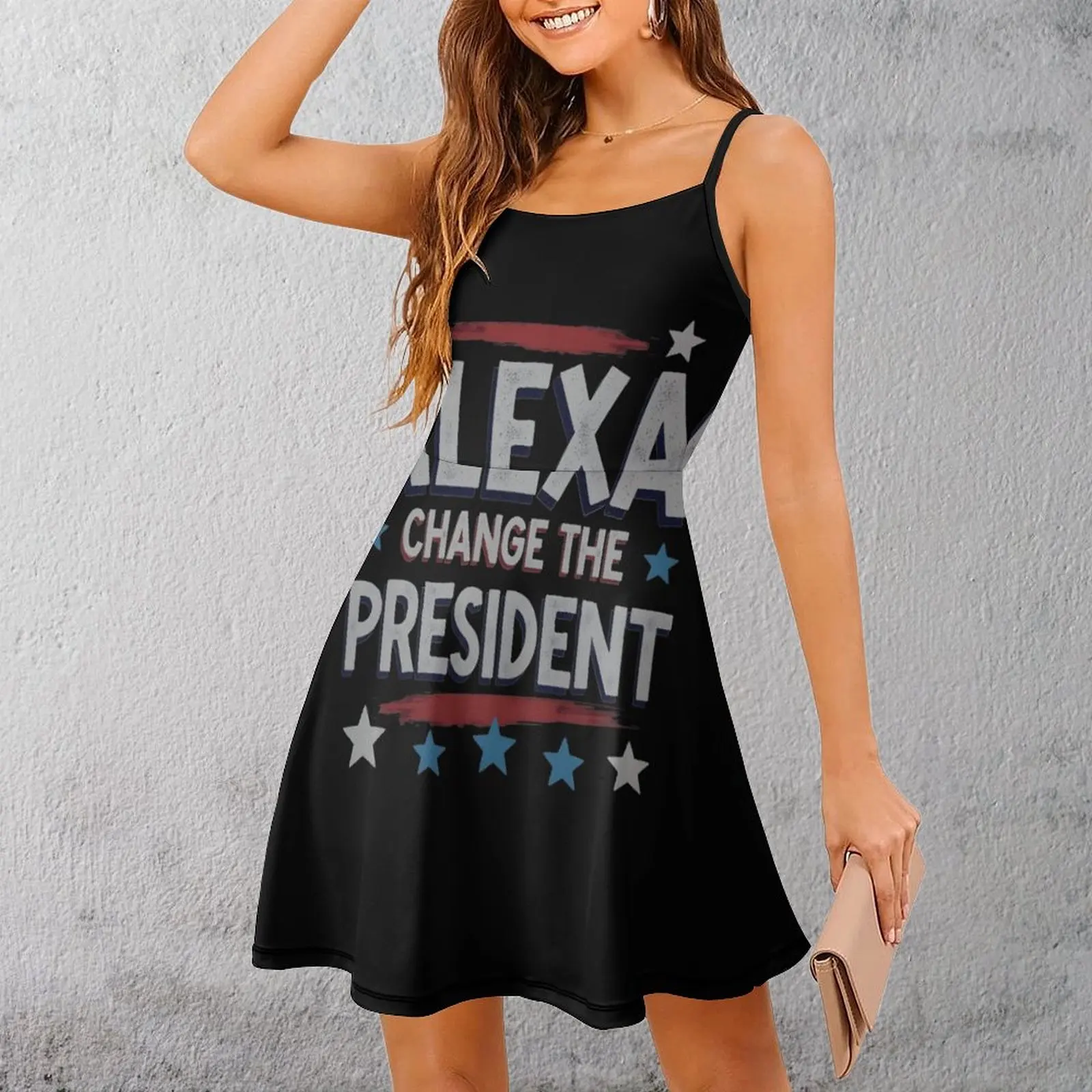 

Сексуальное женское платье на бретельках Alexa Change President Stars, женское платье для выступлений, уникальное платье на бретелях