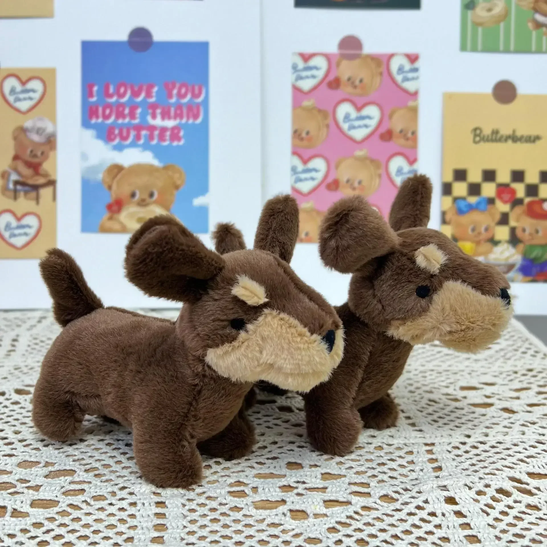 1-20 pezzi di peluche ciondolo cane simpatico cartone animato cucciolo bambola zainetto per bambini portachiavi regalo per bambini decorazione della casa
