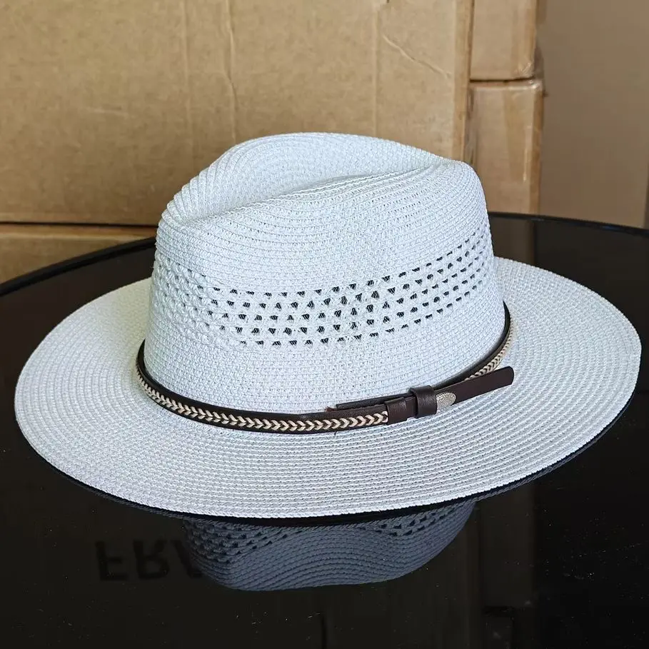 Simple Travel Hat Womens Mens Wide Brim Straw Panama Hat Summer Beach Sun Hats UPF Straw Hat Foldable sombrero de paja
