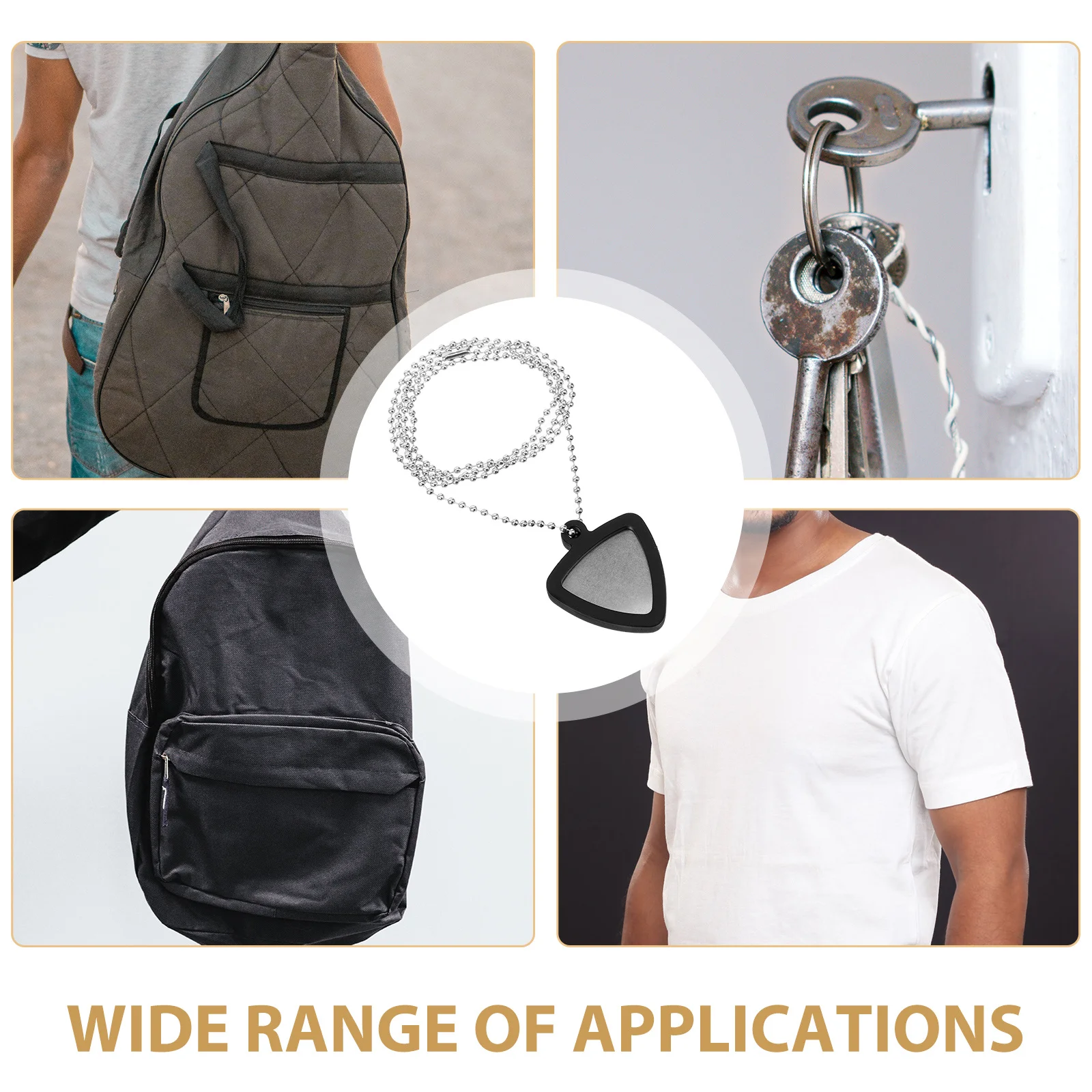 

1Set Durable Silicone Guitar Pick Holder Necklace Flexible Storage for Triangle Picks Easy Take Portable Guitar Pick Accessories