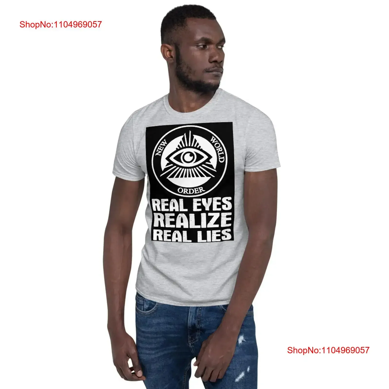 تي شيرت أسود بعيون حقيقية يرفع الأكاذيب، جرافيك مغسول عتيق، ملابس مصممة قليلاً، ملابس شارع عصرية كاجوال قابلة للتنفس
