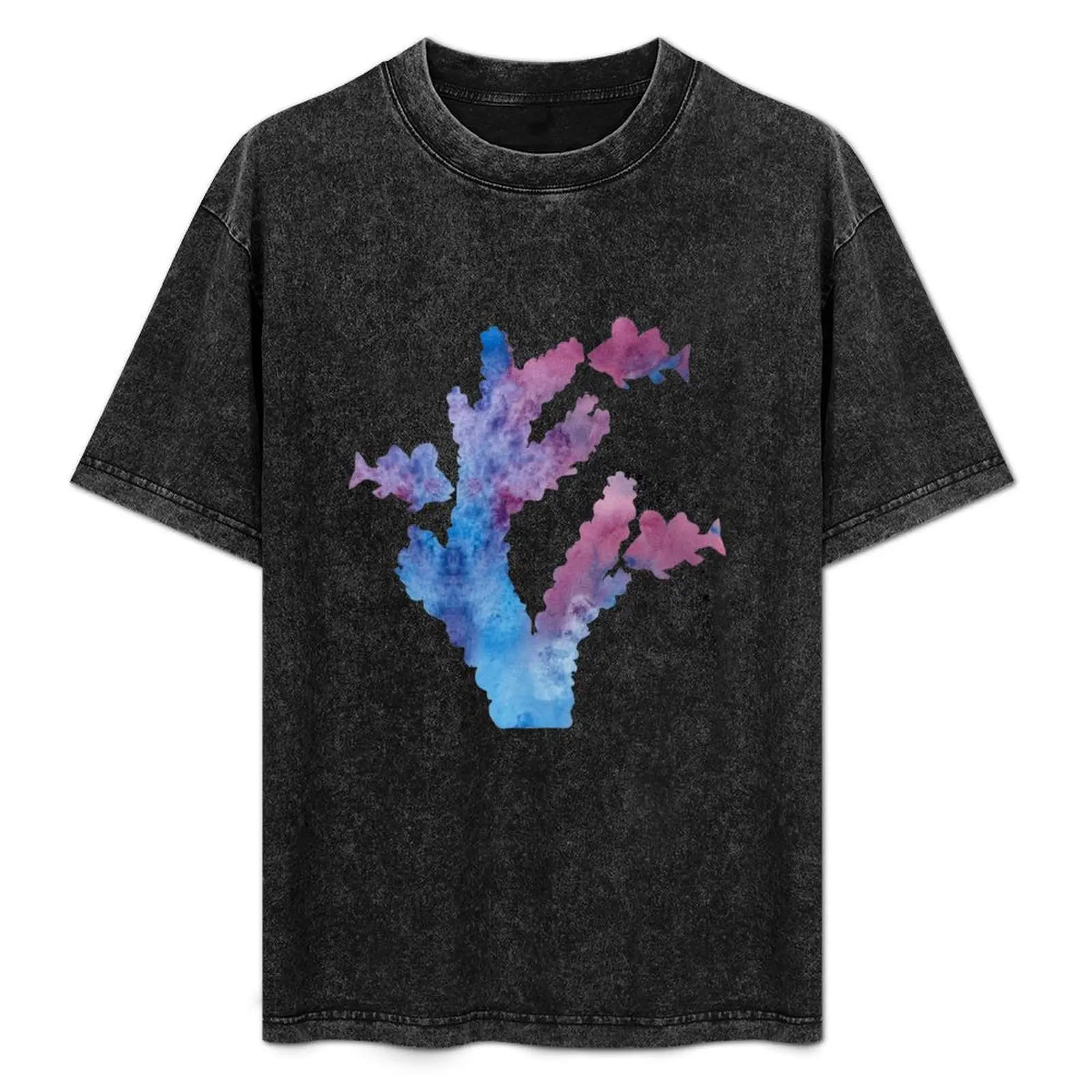 Coral and fish T-Shirt Casual Fashion Print Tee Top