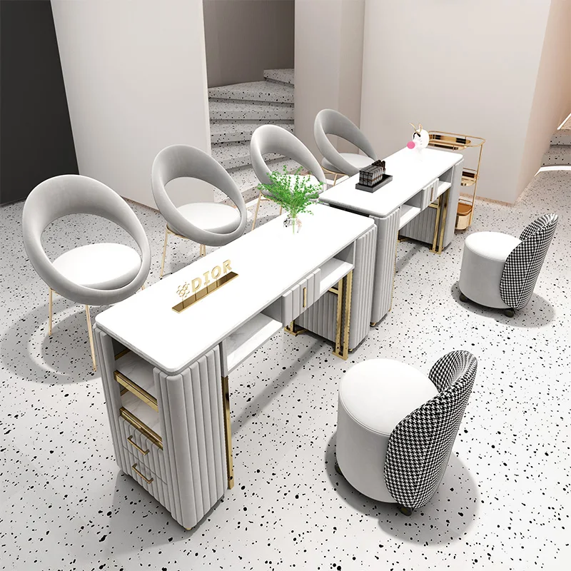 الحد الأدنى مانيكير طاولة الأظافر صالون تجميل معدات مكتب الأظافر المهنية Mesas Para Manicuristas صالون الأثاث