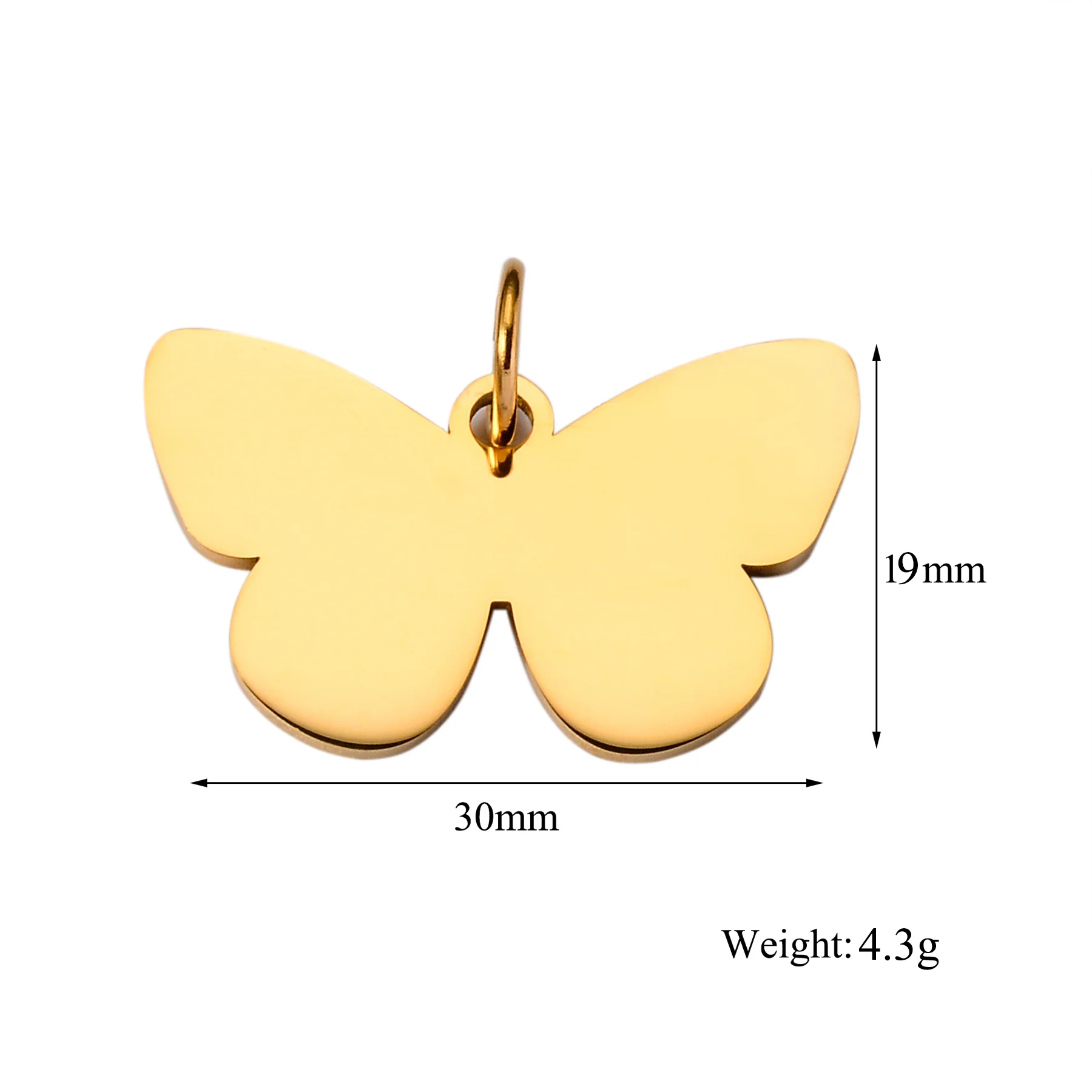 10pcs/lot Stainless Steel Butt - Butterfly Pendant Necklace recension och pris