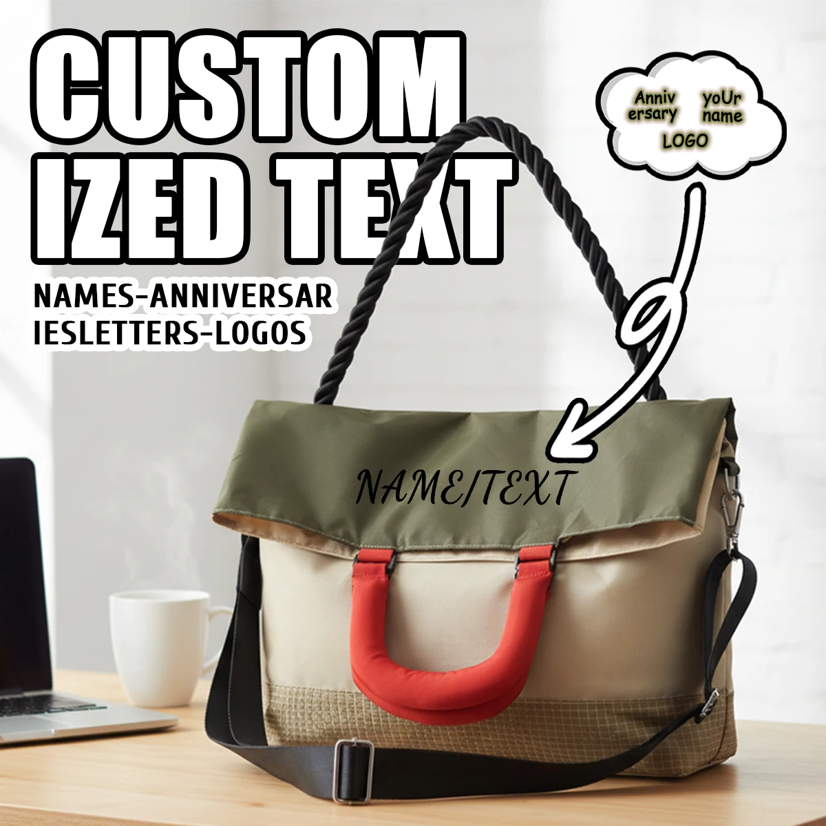 

Индивидуальный логотип, оригинальный дизайн, сумка через плечо, женская большая сумка, литературная академия, сумка через плечо, эксклюзивная сделай сам