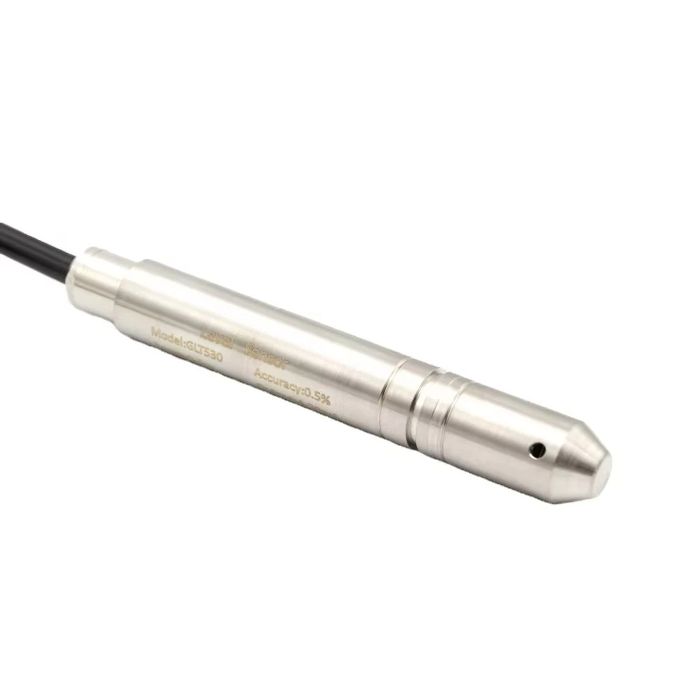 GLT530 Submersible Small Diameter 0-200m Range 16mm 19mm PU Wire Hydrostaic Deep Well Water Level Sensor