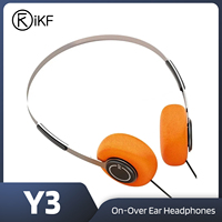 IKF Y3 On Ear Wired Retro Headphones 30mm Speaker HiFi Sound Quality Take Pictures Trendy Pieces Throwback Design Lightweight