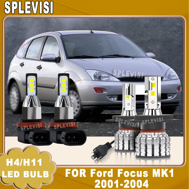 

6000LM/12000LM/Bulb H11/H4 Enhanced Nighttime Road Clarity 2-4pcs LED Headlight Fog Light For Ford Focus MK1 2001 2002 2003 2004