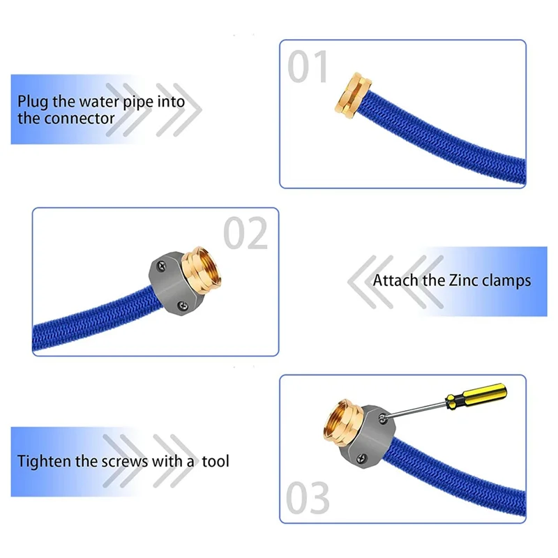 【TODAY-OnLY!】طقم إصلاح خرطوم الحديقة مكون من قطعتين - أطراف خرطوم للذكور والإناث، يناسب أنابيب 3/4 بوصة و5/8 بوصة #2