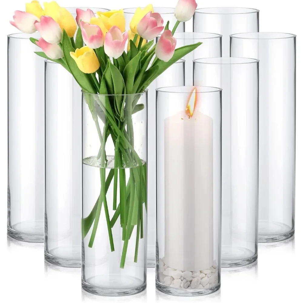 Clear Vase High Floating Candle Holder Bulk For Center Dining Table Decoration Dinner Family Wedding Home Decorative Glass Decor