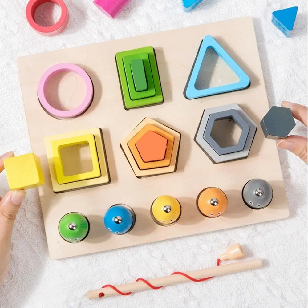 Wooden Shape Matching Toys Educational Colorful Montessori Wood Toys Sorting Montessori Sorting Stacking Toys Children Toys