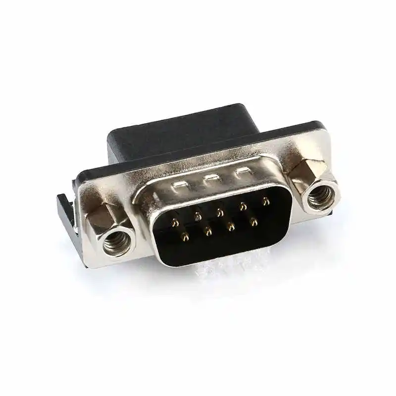 Plugue e soquete DR9/15/25, macho/fêmea, 9/15/25 pinos, série/porta paralela, pinos dobrados de 90 graus, tipo montado em placa