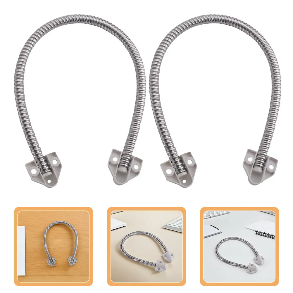 

2Pcs Door Access Control Wire Protector Stainless Steel Flexible Gooseneck Cable Sleeve End Cap for Video Cable Protection