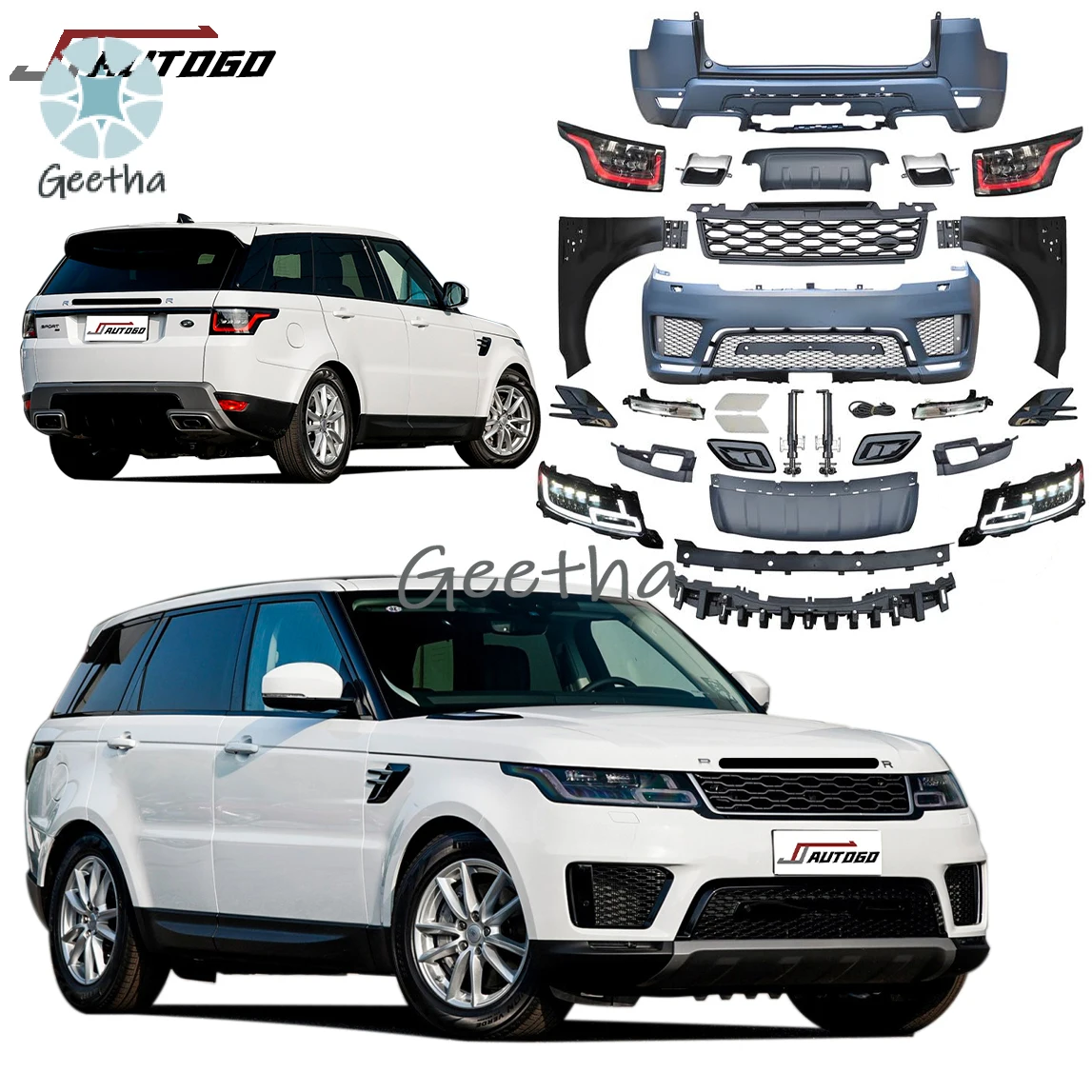 High Quality Body Kits for Land Rover Range Rover Sport 2014-2017 Change to Sport 2020 OEM HST Style Front+Rear Bumper Assy