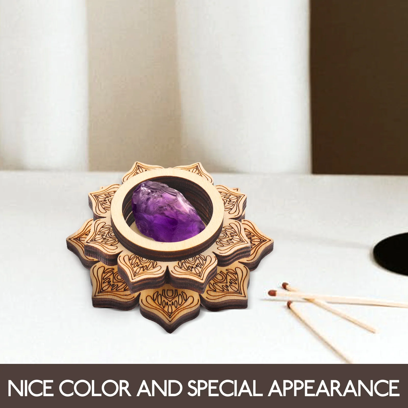 

3pcs Crystal Ball Base Wooden Stand For Sphere Desktop Decoration Office Home Display Holder Gift