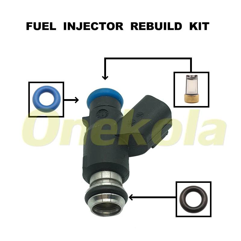 

Fuel Injector Service Repair Kit Filters Orings Seals Grommets for 28228793 For Wuling 1990-1998