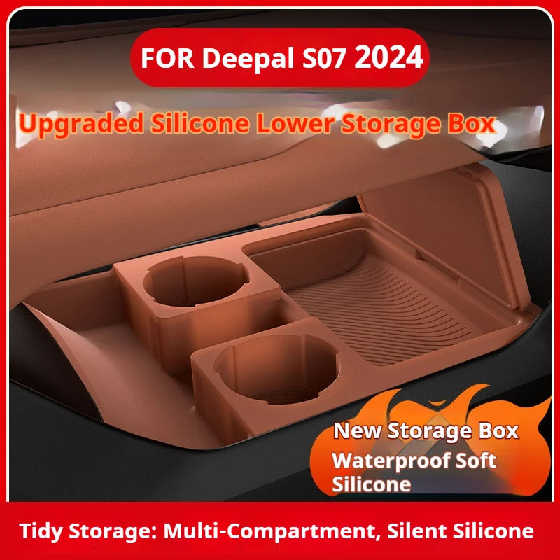 Suitable for Deep Blue S07 Storage Box with Silicone Material on the Lower Level of the Central Control Panel Car Accessories