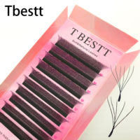 Tbestt W Shape Lashes 3D 4D 5D 6D W Lashes Soft Automatic Flowering 5DW Shape Volume Eyelashes Premade Fans Lashes
